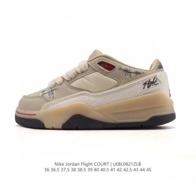 新品公司级 耐克 Nike 乔丹 Jordan Flight Court 时尚休闲 防滑耐磨 低帮运动鞋 复古篮球鞋 男女同款 Jordan 新鞋型 又来了！新