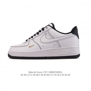 真标 耐克 Nike Air Force 1 '07 Low 空军一号含气垫 小白鞋 低帮百搭厚底增高休闲运动板鞋。柔软、弹性十足的缓震性能和出色的中底设计，横