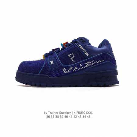公司级 路易威登 满钻 Louis Vuitton Lv路易威登板鞋 时尚运动鞋 潮厚底增高休闲鞋。舒适防滑底和百搭性霸屏整个时尚娱乐圈，细节调整完美主义！致t - 点击图像关闭