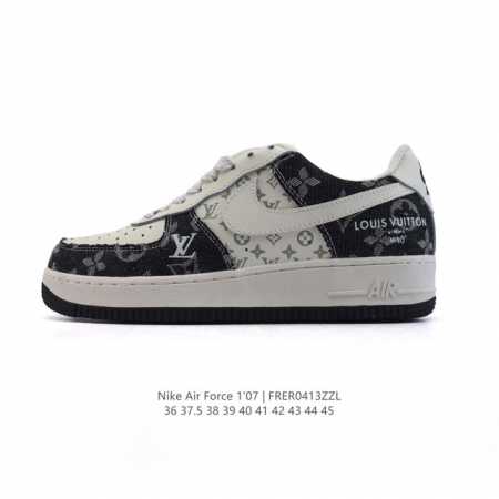 耐克 Nike Air Force 1 '07 Low 空军一号含气垫 小白鞋 路易威登联名 低帮百搭厚底增高休闲运动板鞋。柔软、弹性十足的缓震性能和出色的中底 - 点击图像关闭