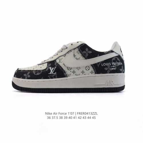 耐克 Nike Air Force 1 '07 Low 空军一号含气垫 小白鞋 路易威登联名 低帮百搭厚底增高休闲运动板鞋。柔软、弹性十足的缓震性能和出色的中底