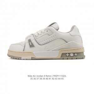 公司级 路易威登 Louis Vuitton Lv路易威登板鞋 时尚运动鞋潮厚底增高男女鞋。舒适防滑底和百搭性霸屏整个时尚娱乐圈，细节调整完美主义！采用柔软皮革