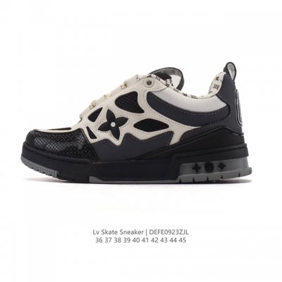 公司级 Lv Skate Sneaker 路易威登 2025年新款运动板鞋 蛇年限定 春夏秀场初次亮相，此次以粒面牛皮革焕新呈现。加垫鞋领和鞋舌援引滑板鞋设计，
