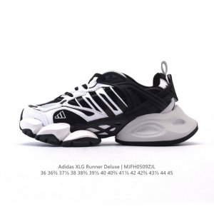 公司级 阿迪达斯Adidas Xlg Runner Deluxe 跑步者豪华版系列低帮厚底增高老爹风复古缓震休闲运动慢跑鞋。男女鞋#原楦原纸版开发版型#采用硬质
