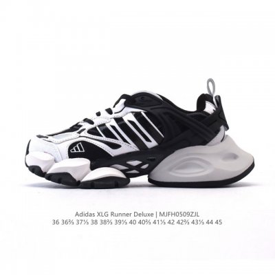 公司级 阿迪达斯Adidas Xlg Runner Deluxe 跑步者豪华版系列低帮厚底增高老爹风复古缓震休闲运动慢跑鞋。男女鞋#原楦原纸版开发版型#采用硬质