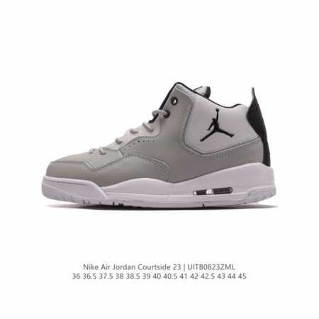 耐克 Nike Airjordancourtside23 乔丹23代 Aj23实战气垫缓震篮球鞋，Jordan 乔丹 男女鞋真标半码制，采用优质荔枝纹牛剖皮革鞋 - 点击图像关闭