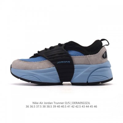 新品公司级 耐克 Nike Jordan Trunner O S 运动篮球鞋，是 耐克旗下 Jordan Brand 推出的复古跑鞋，以 90 年代田径鞋为灵感