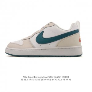 耐克 Nike Court Borough Low 2 Gs 小空军 低帮百搭透气休闲运动板鞋男女鞋。经典耐用的设计，兼顾舒适脚感和出众风范，演绎匠心之作。结构