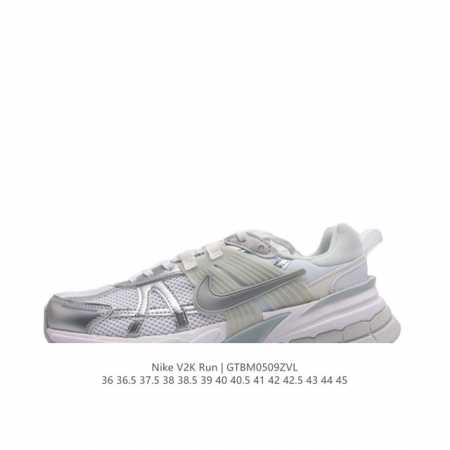 Nike 耐克 V2K Run 减震防滑 复古低帮跑步鞋 超火复古跑鞋，采用太空革组合呼吸网眼布鞋面材质，搭载正确4层组合底模，嵌入tpu加固稳定模块,双层md - 点击图像关闭