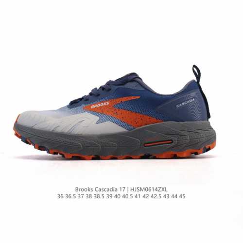 新品 真标 布鲁克斯夏季男女减震越野跑鞋Cascadia17山岩户外登山低帮徒步鞋 山岩17 中性款 越野跑鞋Brooks Cascadia 17 是一款专为长
