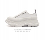 意大利高奢品牌-亚历山大 麦昆 Alexander Mcqueen Sole Sneakers 低帮时装厚底显高百搭休闲松糕鞋 男女式小白鞋 厚底增高帆布运动鞋