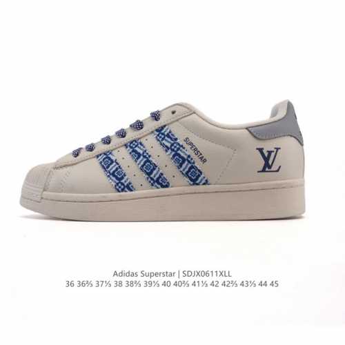 公司级 真标 阿迪达斯 Adidas Superstar 2025年新款鞋子 蛇年新款经典贝壳头系列 新款休闲板鞋潮流男女士运动鞋。鞋面柔软皮革拼接材质 标志性