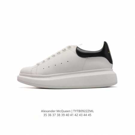 公司级 Alexandermcqueen 亚历山大 麦昆mcq 运动小白鞋厚底增高闪尾光滑牛皮平底鞋休闲鞋 时尚男女板鞋潮运动鞋 ，火爆到大街小巷无人不知，无人 - 点击图像关闭