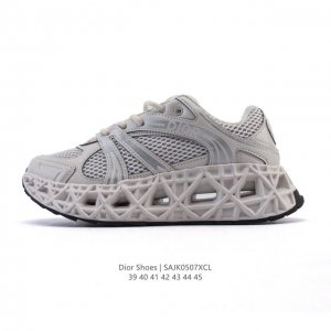 公司级 Dior 迪奥 高奢品牌 彰显高级气质 Dior 运动鞋低帮系列复古休闲鞋时尚慢跑鞋厚底老爹鞋圆头系带 运动跑鞋 生活休闲鞋 男款 时髦单品 时尚百搭