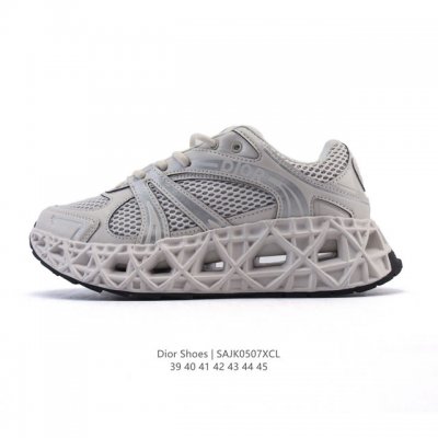 公司级 Dior 迪奥 高奢品牌 彰显高级气质 Dior 运动鞋低帮系列复古休闲鞋时尚慢跑鞋厚底老爹鞋圆头系带 运动跑鞋 生活休闲鞋 男款 时髦单品 时尚百搭