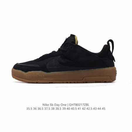 新品 耐克 Nike Sb Day One 舒适简约 防滑耐磨 低帮 板鞋 黑色经典时尚滑板鞋，复古风潮美式复古穿搭~我是懂少年感的这双鞋我穿了很久 低帮设计搭 - 点击图像关闭
