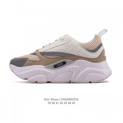 公司级 Dior 迪奥 高奢品牌 彰显高级气质 Dior 运动鞋低帮系列复古休闲鞋时尚慢跑鞋厚底老爹鞋圆头系带 运动跑鞋 生活休闲鞋 男款 时髦单品 时尚百搭