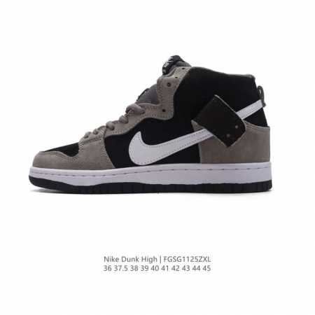 真标 耐克nike Dunk High 扣篮系列高帮休闲运动滑板板鞋 男女潮运动鞋。耐克nike Sb Dunk High 顾名思义，具有经典的dunk血缘，又 - 点击图像关闭