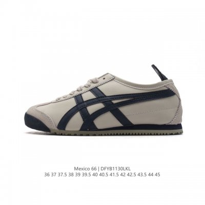 Asics 亚瑟士 男女鞋真标半码制 配足弓鞋垫 日产经典老牌-鬼塚虎 Onitsuka Tiger Mexico 66经典墨西哥系列复古经典百搭板鞋休闲运动鞋