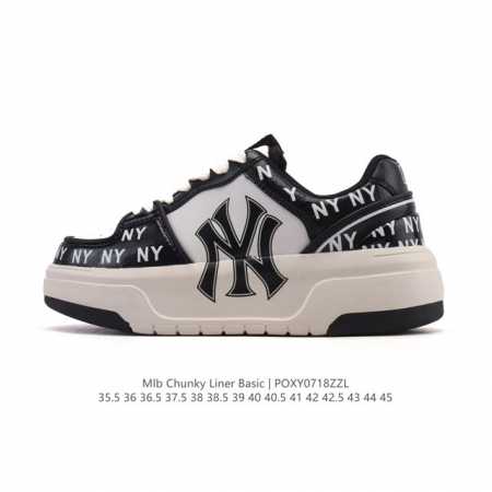 Mlb Chunky Liner Mid人气单品学长鞋系列轻量增高厚底百搭休闲运动板鞋轻便胶鞋 高级街头休閒品牌鞋。Mlb Chunky Liner 学长鞋是从 - 点击图像关闭