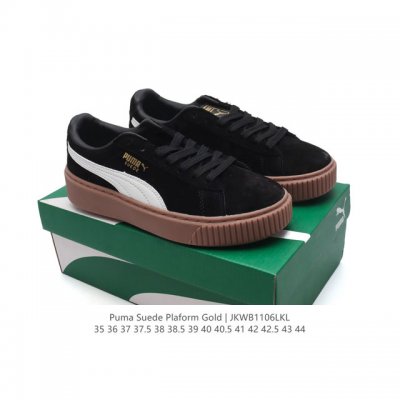 特价 彪马 PUMA Suede Platform Gold 蕾哈娜 厚底 松糕休闲百搭板鞋 复古潮男女鞋时尚运动鞋 货号: 397233 Size: 35-4