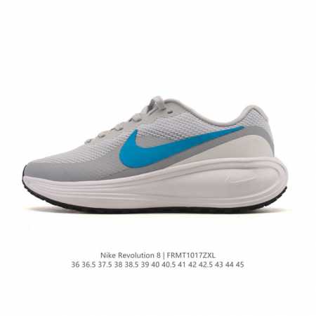 耐克Nike 新款跑步鞋缓震 Revolution 8 运动鞋女款老爹鞋子2025夏季新款户外运动鞋跑步健身训练网面透气休闲鞋 Hj9198-401 革命者8， - 点击图像关闭