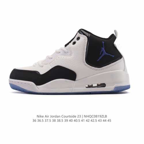 耐克 Nike Airjordancourtside23 乔丹23代 Aj23实战气垫缓震篮球鞋，Jordan 乔丹 男女鞋真标半码制，采用优质荔枝纹牛剖皮革鞋