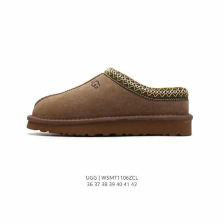 UGG 棉拖 雪地靴 俏皮可爱的百变造型， 美国轻奢品牌UGG 平底系列冬季雪地休闲保暖家居包头棉拖鞋。官方同步包装 检验标 材料采用原厂防污防水皮料 防滑耐磨 - 点击图像关闭