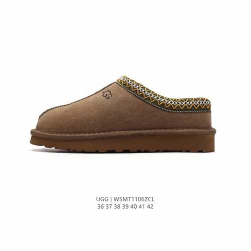 UGG 棉拖 雪地靴 俏皮可爱的百变造型， 美国轻奢品牌UGG 平底系列冬季雪地休闲保暖家居包头棉拖鞋。官方同步包装 检验标 材料采用原厂防污防水皮料 防滑耐磨