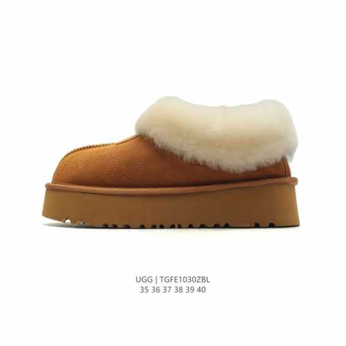公司级 UGG雪地靴秋冬必备款｜独家实拍官方经典款秋冬羊皮毛一体加绒加厚雪地靴 皮革 舒适柔软时尚 耐磨增高保暖 低帮 运动休闲鞋 女款栗色 尺码：35－40