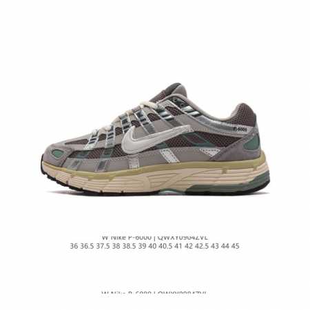二层皮 耐克 Nike 男女子休闲运动鞋p-6000Premium 轻便舒适透气防滑缓震耐磨跑步鞋。P-6000 是一款植根于 2000 年代风格的混合款式，让 - 点击图像关闭