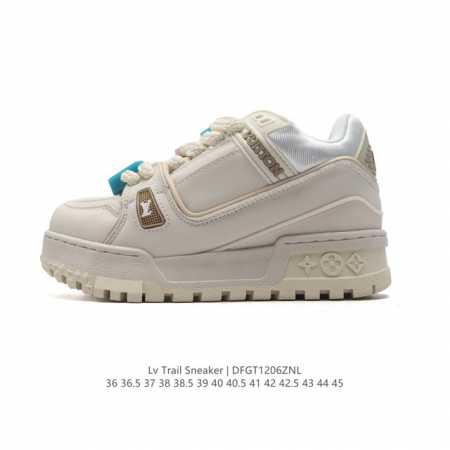 公司级 路易威登 Louis Vuitton Lv路易威登板鞋 时尚运动鞋 潮厚底增高鞋 。舒适防滑底和百搭性霸屏整个时尚娱乐圈，细节调整完美主义！采用柔软皮革 - 点击图像关闭