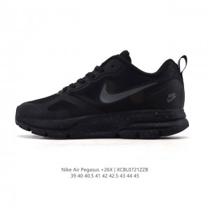 耐克 Nike Zoom Pegasus 26X 登月 飞马 厚底增高老爹鞋缓震疾速皮面透气跑鞋，舒适耐磨透气低帮设计打造时尚生活休闲鞋。在鞋底部分，搭载全掌型