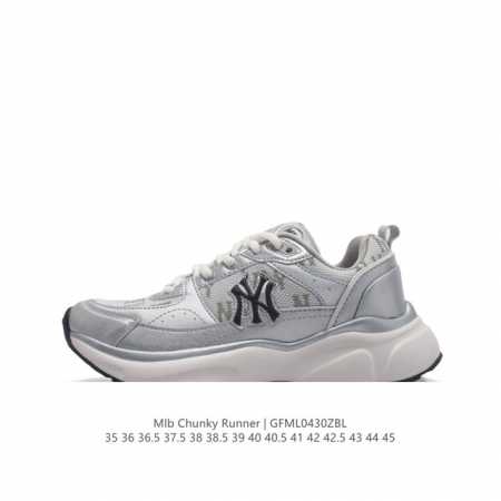 全新2023新款，Ny美国榄球洋基队new York Yankees X Mlb Chunky Runner Liner 莱纳系列低帮厚底老爹风透气舒适皮面休闲 - 点击图像关闭