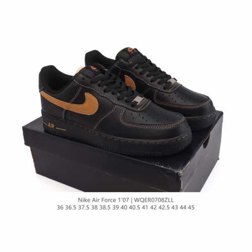 真标 耐克 Nike Air Force 1 '07 Low 空军一号含气垫 小白鞋 低帮百搭厚底增高休闲运动板鞋。柔软、弹性十足的缓震性能和出色的中底设计，横