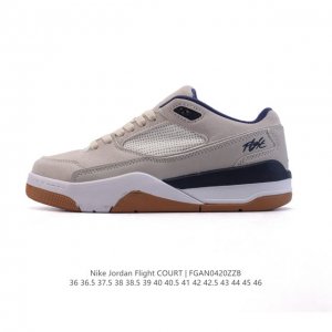 耐克 Nike 乔丹 Jordan Flight Court 时尚休闲 防滑耐磨 低帮运动鞋 复古篮球鞋 男女同款 Jordan 新鞋型 又来了！新配色曝光！滑