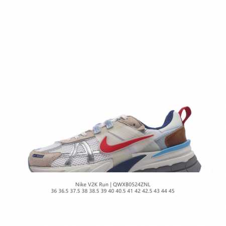 Nike 耐克 V2K Run 减震防滑 复古低帮跑步鞋 超火复古跑鞋，采用太空革组合呼吸网眼布鞋面材质，搭载正确4层组合底模，嵌入tpu加固稳定模块,双层md - 点击图像关闭