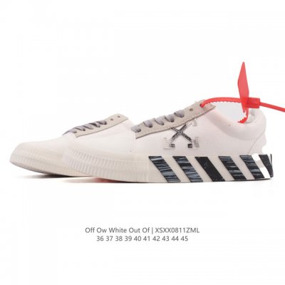 公司级 独家实拍Off-White Out Of Office 低帮系带时尚板鞋 厚底增高小白鞋 街头运动元素 双色设计 标志性Arrows图案标志性Zipti