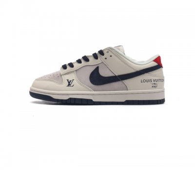 耐克 Nike Sb Dunk Low Pro X Lv 路易威登 联名 复古低帮休闲运动滑板板鞋 采用脚感柔软舒适zoomair气垫 有效吸收滑板等极限运动在