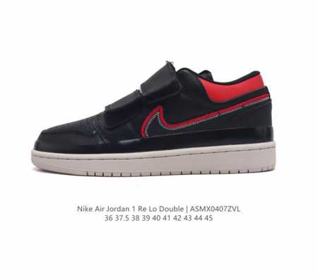 耐克 Nike Air Jordan 1 Retro Lo Double Stra 乔丹一代双魔术贴无鞋带低帮文化休闲运动百搭篮球鞋。以 Air Jordan - 点击图像关闭