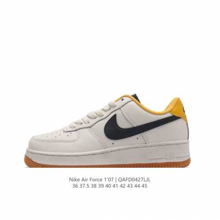 耐克 Nike Air Force 1 '07 Low 空军一号含气垫 低帮百搭厚底增高休闲运动板鞋。柔软、弹性十足的缓震性能和出色的中底设计，横跨复古与现代的 - 点击图像关闭