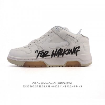 公司级 独家实拍Off-White Out Of Office 低帮系带时尚板鞋 厚底增高小白鞋 街头运动元素 双色设计 标志性Arrows图案标志性Zipti