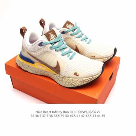 耐克 Nike React Infinity Run FK 3 PRM 公路跑步鞋。助你在疾速跑后快速恢复，明天继续挑战耐力跑，你的征程它都能稳稳守护。 加宽前 - 点击图像关闭