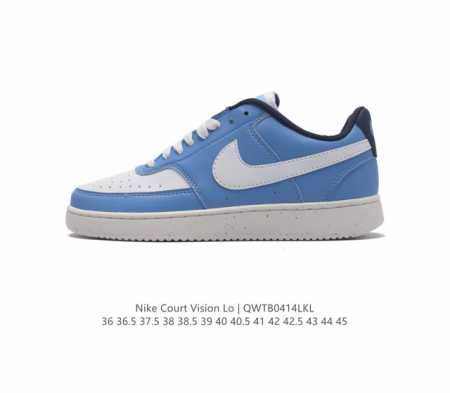 耐克nike Court Vision Lo校园风低帮复古篮球板鞋运动鞋，延续80年代复古篮球鞋，添加学院风细节。皮革组合鞋面，利落风格，重现复古篮球风范。鞋头 - 点击图像关闭