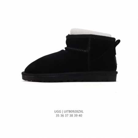 Ugg 中帮靴子 雪地靴 俏皮可爱的百变造型， 美国轻奢品牌ugg 平底系列冬季羊毛一体雪地休闲保暖毛毛家居包头棉鞋。官方同步包装 检验标 材料采用原厂防污防水 - 点击图像关闭