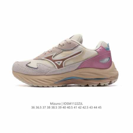 公司级 Mizuno Sportstyle 美津浓 复古时尚休闲舒适减震运动跑步鞋 厚底增高老爹鞋 美津浓wave机械缓震，可以说是机械缓震跑鞋科技的翘楚。有着 - 点击图像关闭