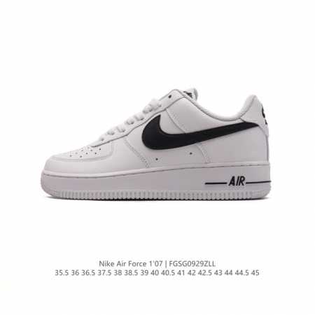 真标 耐克 Nike Air Force 1 '07 Low 空军一号含气垫 小白鞋 低帮百搭厚底增高休闲运动板鞋。柔软、弹性十足的缓震性能和出色的中底设计，横 - 点击图像关闭