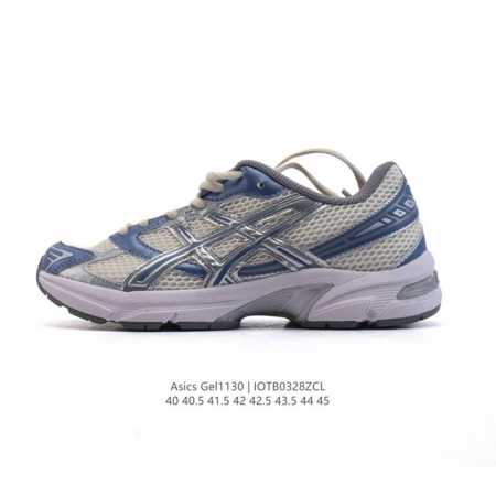 170 asics 亚瑟士 新款情侣健步减震复古老爹鞋Gel-1130 男款运动鞋 时尚透气运动潮流耐磨休闲鞋 。选用网眼与皮革相接，复古而富有层次感。网布搭配 - 点击图像关闭