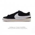 耐克 Nike Blazer Low '77 Jumbo 运动鞋 抓地板鞋 革新重塑经典街头人气鞋款 采用人气传统外观 巧搭大号耐克勾勾设计和宽大鞋带 柔软泡绵