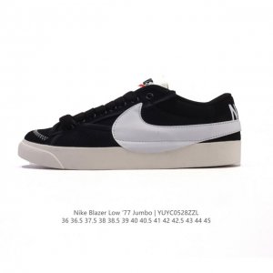 耐克 Nike Blazer Low '77 Jumbo 运动鞋 抓地板鞋 革新重塑经典街头人气鞋款 采用人气传统外观 巧搭大号耐克勾勾设计和宽大鞋带 柔软泡绵